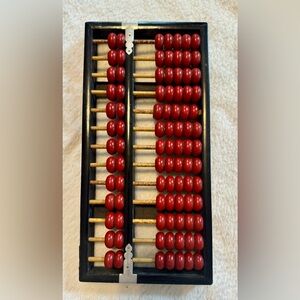 Vintage Chinese Rosewood Frame Abacus Hand Crafted 13 rods 91 beading
